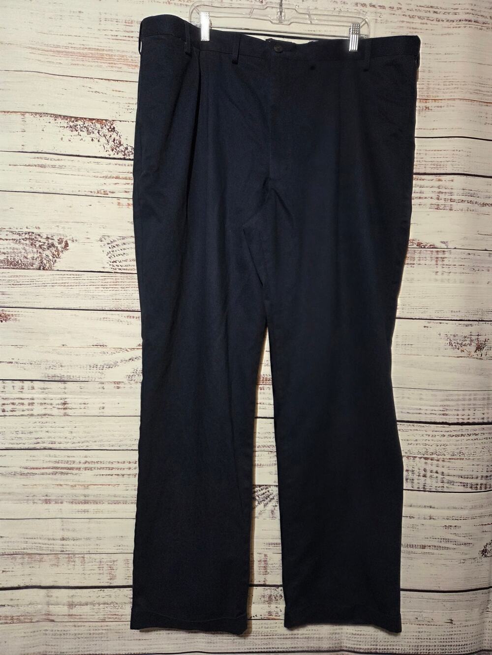 Land's End Pants Navy Men's 44 Tall Comfort Waist Traditional Fit